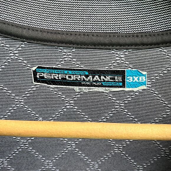 Roundtree & Yorke Performance Polo Shirt Gray Diamond 3XB - Picture 2 of 11